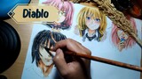 draw +coloring Diablo from Tensei shitara slime datta ken slime