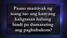 Paano matitiyak ng isang tao ang kanyang kaligtasan habang hindi pa dumarating ang paghuhukom