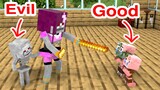 Monster School : Good Baby Zombie Pigman and Evil Baby Skeleton - Sad Story - Minecraft Animation