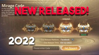 NEW RELEASE CODE 😱😱😱 - Mirage Code | Mobile Legends: Adventure