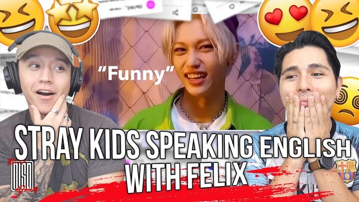 Stray Kids speaking English with Felix | REACTION