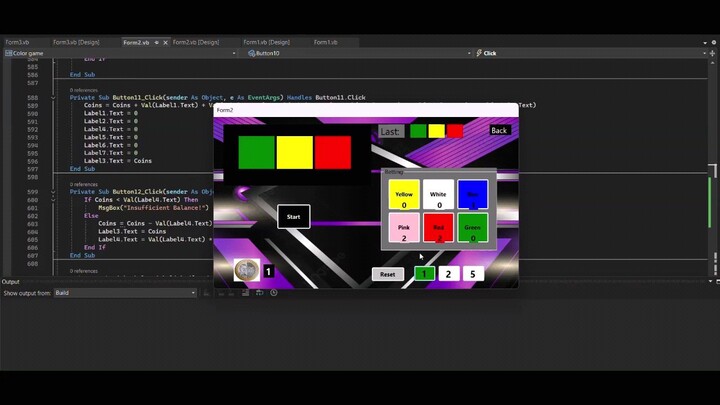 Creating Color Game Using Visual Basic Forms #ColorGame #Coding #BSCS #VisualBasic