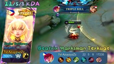 Beatrix Marksman Terkuat!! 22/5/8 KDA 🔥 | The Best Gameplay Beatrix, Best Build and Emblem Beatrix