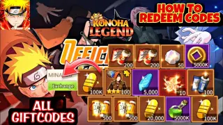 Konoha Legend All 3 Giftcode - How to Redeem Code // Konoha Legend Ninja AFK Mobile Free Code