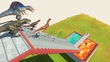 Long Stairs Into Lava or Deadly Water - Animal Revolt Battle Simulator