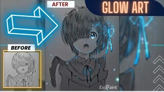 glow art. speedpaint. rem re zero