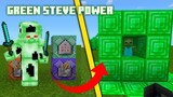 Green Steve Power in Minecraft using Command Blocks