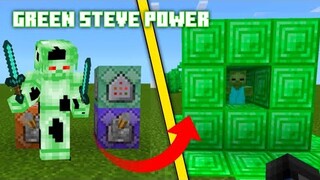 Green Steve Power in Minecraft using Command Blocks