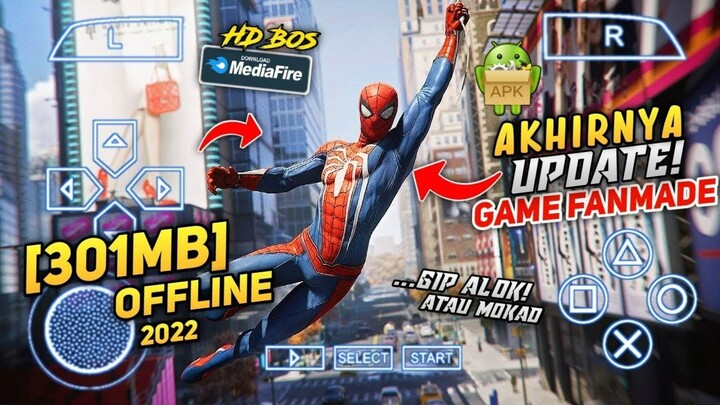 UPDATE!? Game SPIDERMAN (PS4) FanMade Terbaik Terbaru Ukuran Kecil Di ANDROID OPEN WORLD KARAKTER