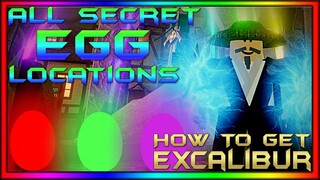 All Secret Easter Egg Locations!!! |How To Obtain Excalibur Pt:1| (Dungeon Quest)