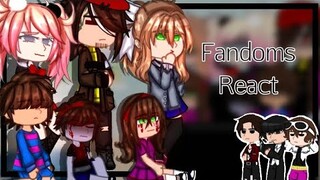 Fandoms reacts to each other || Full Part || Gacha Club
