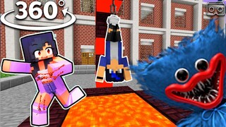 APHMAU saving FRIENDS  from HUGGY WUGGY in Minecraft 360°