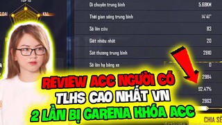 (Free Fire) - Người Có TLHS Cao Nhất VN Cao Hơn Cả C4 Gaming - 2 Lần Bị Garena Ban Acc