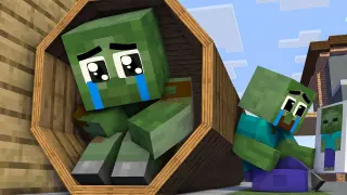 Monster School : Father Zombie and Baby Zombie Become Ugly - Minecraft Animation