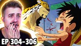 THIRD GEAR LUFFY VS LUCCI!! One Piece Episode 304, 305 & 306 REACTION!!