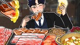 🍜Workers' Food Animation: After get off work, immerse yourself in the juicy pork belly SSIKBBANG Too