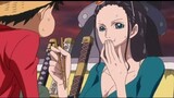 Robin Puts Food In Luffy's Mouth ðŸ˜�â˜ºï¸� (One Piece English Dub)