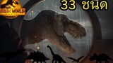 ไดโนเสาร์ 33 ชนิดที่ปรากฏตัวใน Jurassic World Dominion
