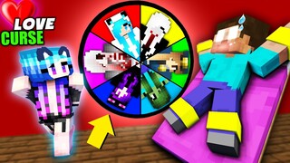 Monster School: LOVE CURSE WHEEL OF FORTUNE Challenge - Minecraft Animation