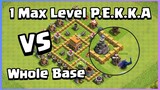 1 Max Level PEKKA VS Every Level Town Hall Base | Clash of Clans