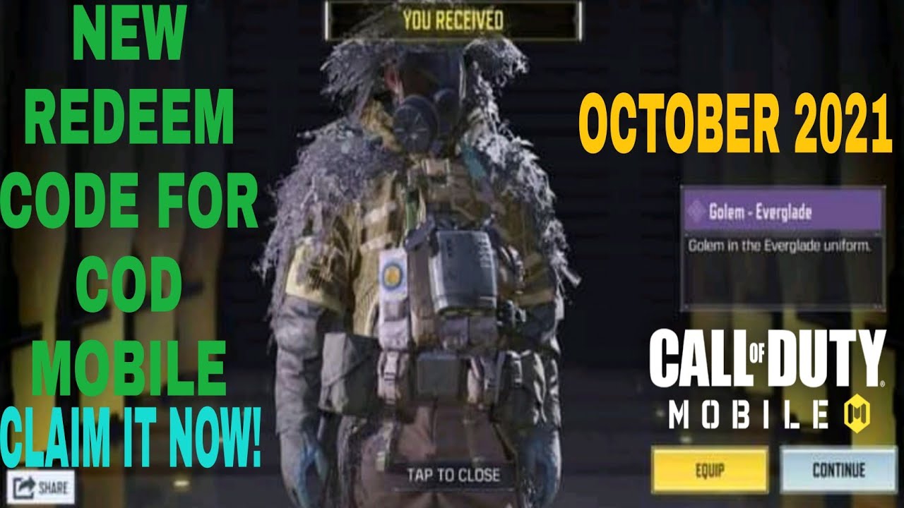 October 2021* Call Of Duty Mobile New Redeem Code