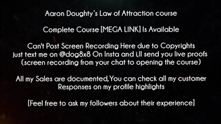 Aaron Doughty’s Law of Attraction course download