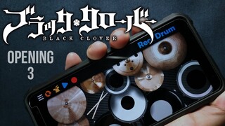 BLACK CLOVER OPENING 3 | BLACK ROVER - VICKEBLANKA (REAL DRUM APP COVER)