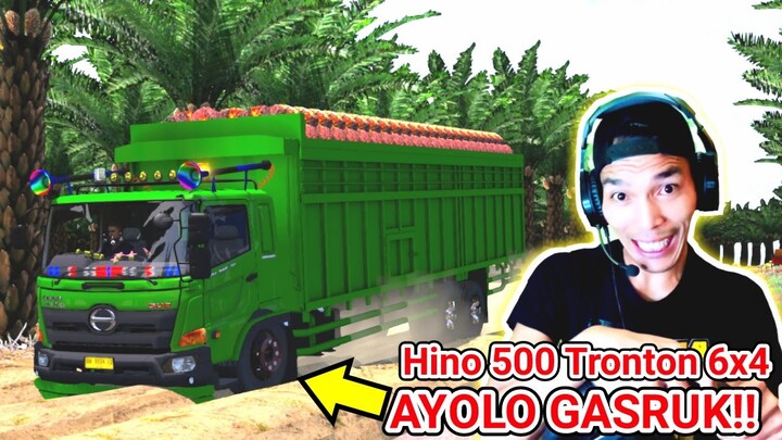 Truk Hini 500 Tronton 6x4 Muatan Sawit Kandas Di Jalan Ber Lumpur-ETS2