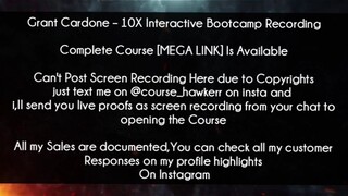 Grant Cardone Course 10X Interactive Bootcamp Recording Download