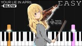 Hikaru Nara - Shigatsu wa Kimi no Uso OP (Your Lie In April) | SLOW EASY Piano Tutorial