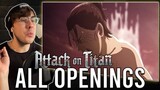 Weeb Reacts to ATTACK ON TITAN Openings (Op 1-7)