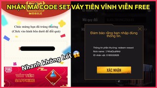 CODE SET TRANG PHỤC VÁY TIÊN SAPPHIRE VĨNH VIỄN FREE | AI SẼ LÀ NGƯỜI MAY MẮN? || PUBG MOBILE