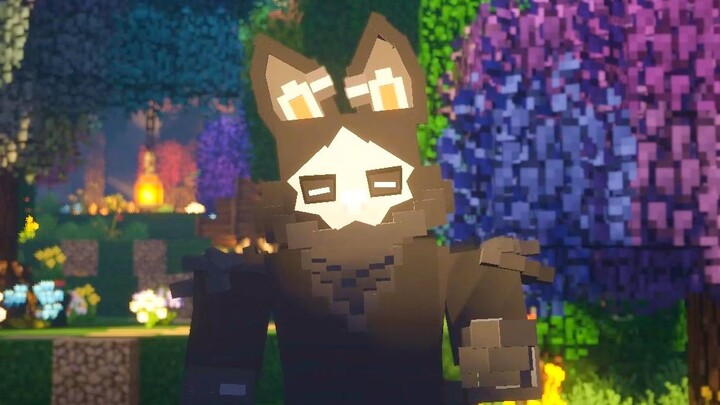 [furry] When I threw the tail-wagging Puro into Minecraft