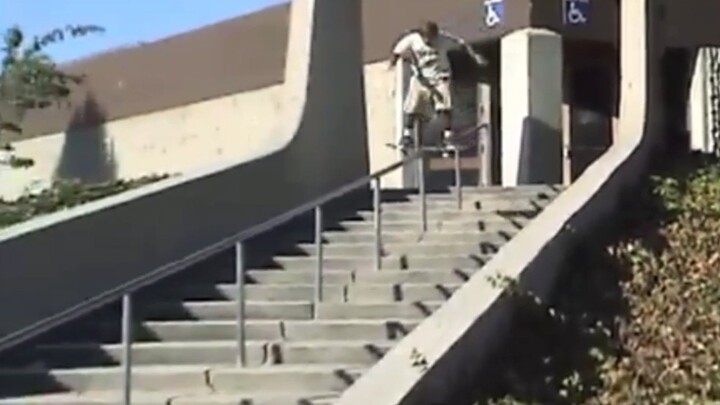 Steve Caballero's amazing 21 stair boardslide (~2000)