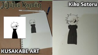 Menggambar Anime Gojo Satoru Chibi | Drawing | Jujutsu Kaisen