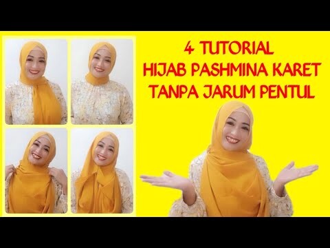 TUTORIAL HIJAB PASHMINA KARET TANPA JARUM PENTUL HIJAB INSTAN 2021