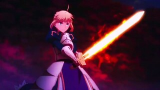 Saber: Leave it to me to chop down the Holy Grail. I'm very experienced!