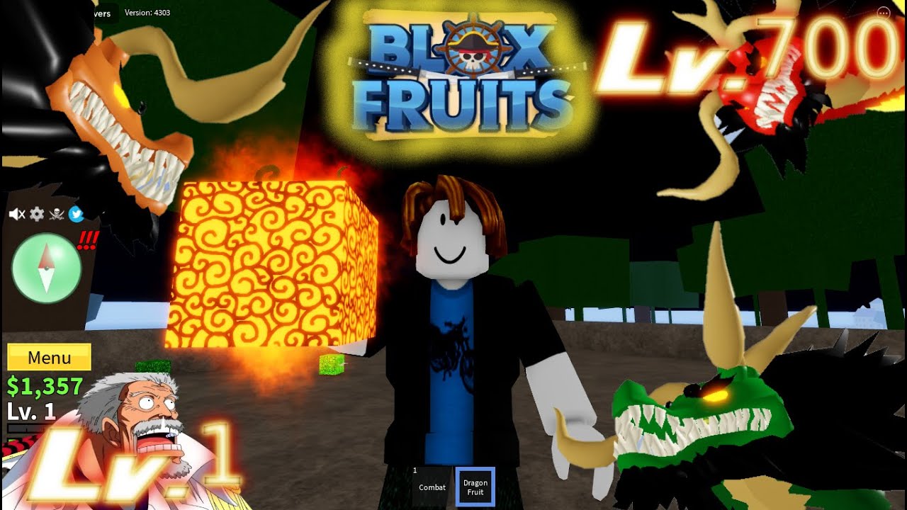 Noob uses CONTROL FRUIT to reach THIRD SEA!(700-1500) in BLOX FRUITS -  BiliBili