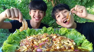 ยำม่วงกุ้งสดแช่ซีอิ๊ว!! แซ่บเด็ดเผ็ดถึงลำไส้ใหญ่ มาแซ่บๆด้วยกันครับ.