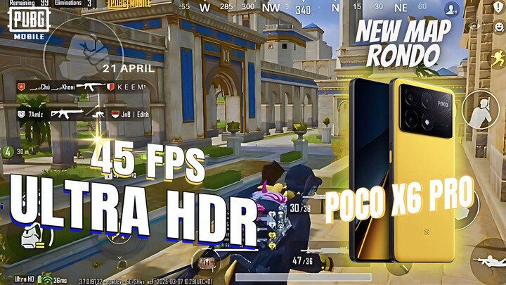 POCO X6 PRO TEST PUBG MOBILE | ULTRA HDR | RONDO MAP | PUBG MOBILE