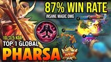 PHARSA BEST BUILD 2022 | TOP 1 GLOBAL PHARSA GAMEPLAY | MOBILE LEGENDS ✓