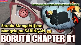 SARADA MEMBANGKITKAN MANGEKYOU SHARINGAN 😱• Review Boruto Chapter 80