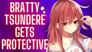 Bratty Tsundere Girlfriend Gets Protective {ASMR Roleplay}