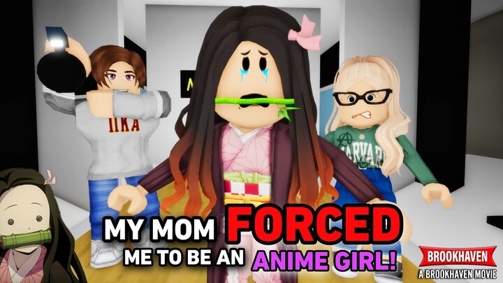 MY MOM FORCED ME TO BE AN ANIME GIRL!| ROBLOX BROOKHAVEN 🏡RP (CoxoSparkle)