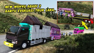EVAKUASI TRUK LAKA DIBANTU TRUK NEW WAHYU ABADI 2