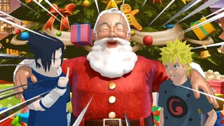 SASUKE ET NARUTO RENCONTRE LE PERE NOEL !! 😲🥰