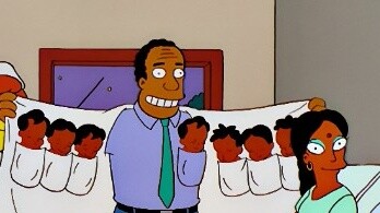 The Simpsons: The daily life of the octuplets overwhelms Apu's life