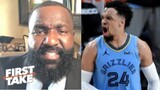 GET UP | Kendrick Perkins irate at Dillon Brooks for flagrant 2 foul in Grizzlies def. Warriors
