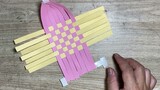 Cách đan giỏ bằng giấy siêu đẹp / Đồ chơi  origami / Mĩ thuật sáng tạo