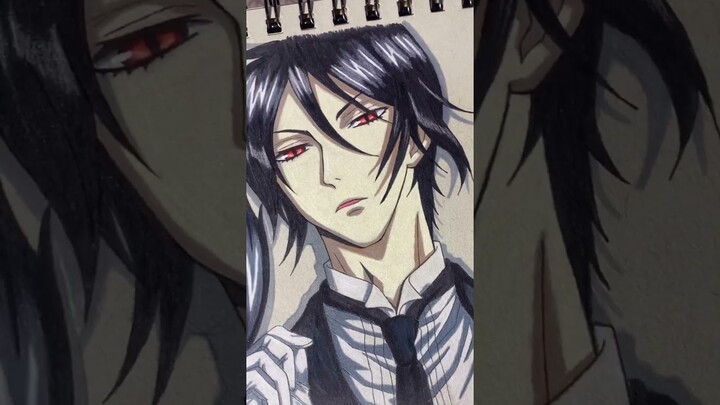 Black Butler | Sebastian and Ciel finishing drawing #kuroshitsuji #anime #art #shorts